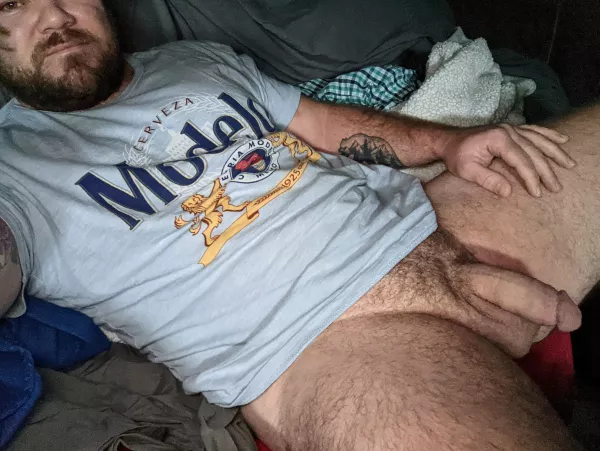 My balls got hot last night so had to take my pants off. Hope nobody minds the aroma of my balls in the blanket My balls got hot last night so had to take my pants off. Hope nobody minds the aroma of my balls in the blanket