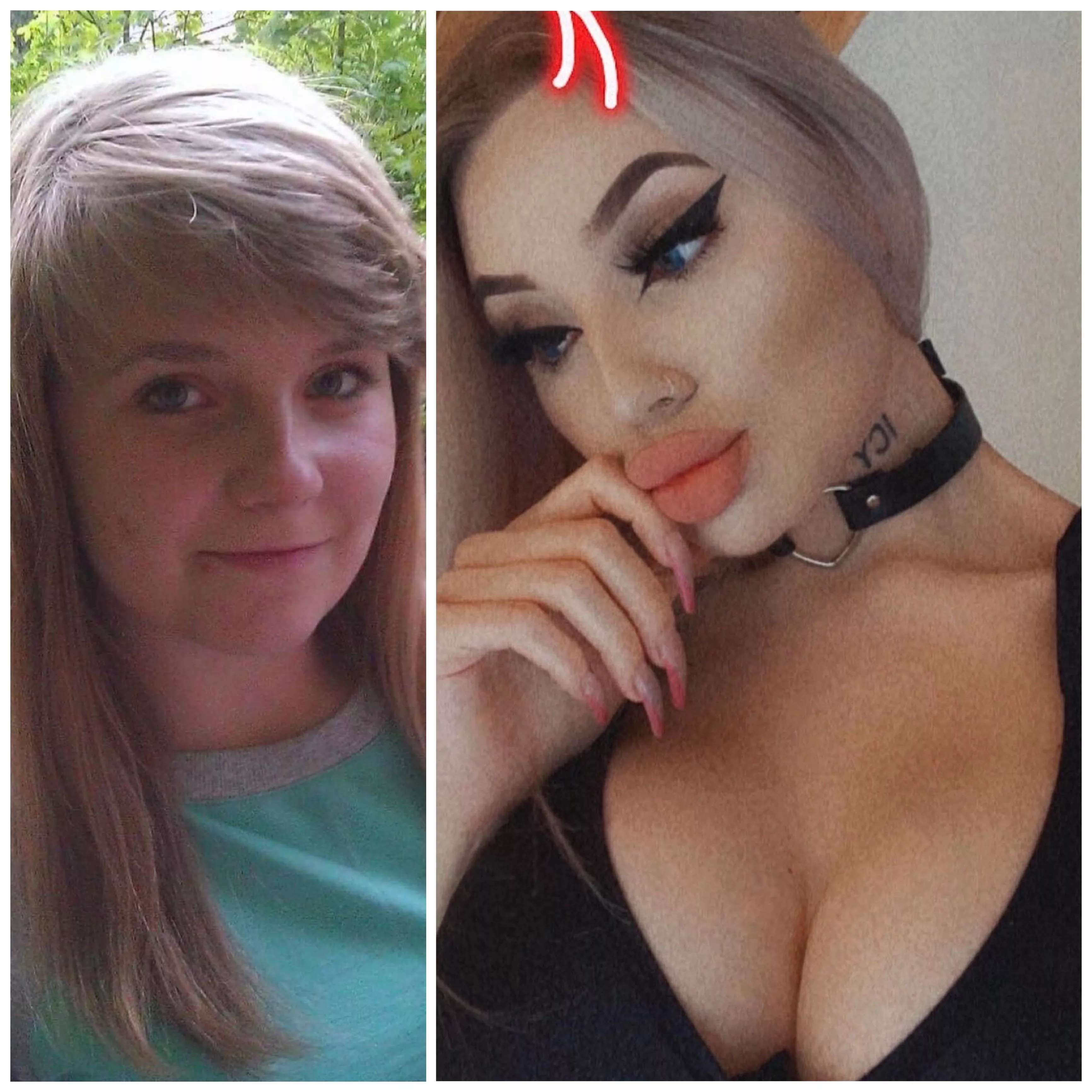 my bimbofication😈 18 and 21 years old😱💋