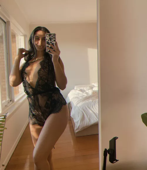 my black lace teddy would look better on your bedroom floor ?