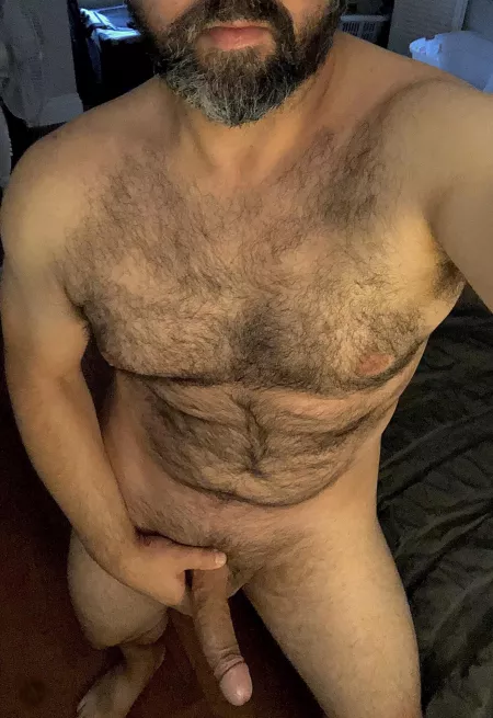 My boner is big and my beard is bushy, so why donโt you slip off your underwear so I can see your tushy.
