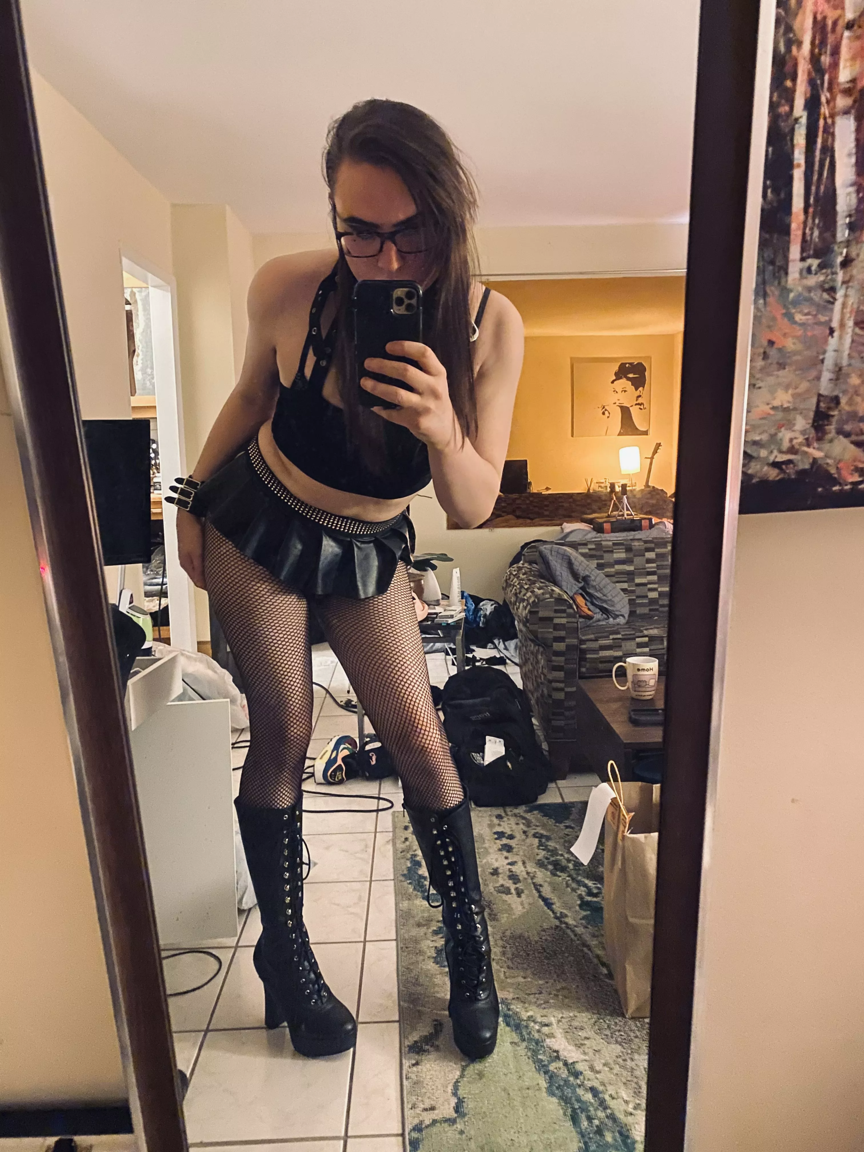 My boots compliment my little outfit nicely don't you think?
