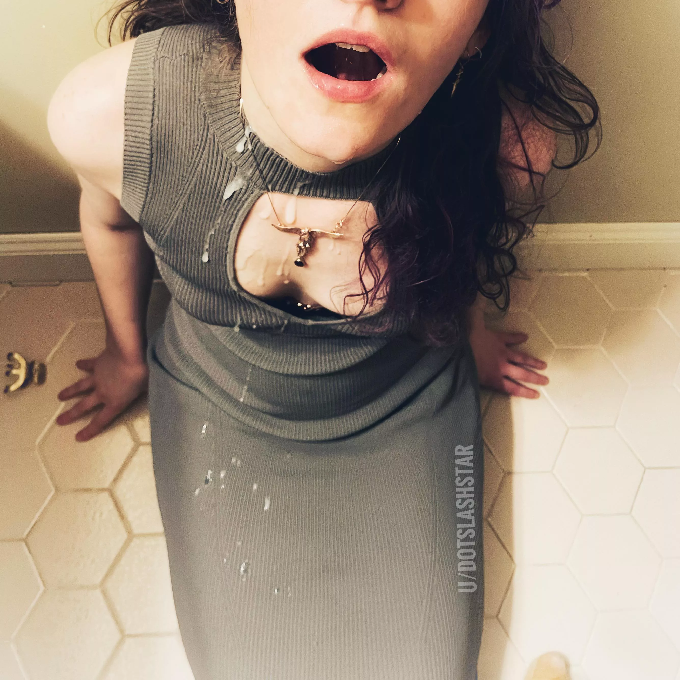 My brand new dress is just a cum rag now