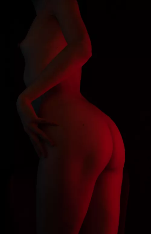 My butt in red light
