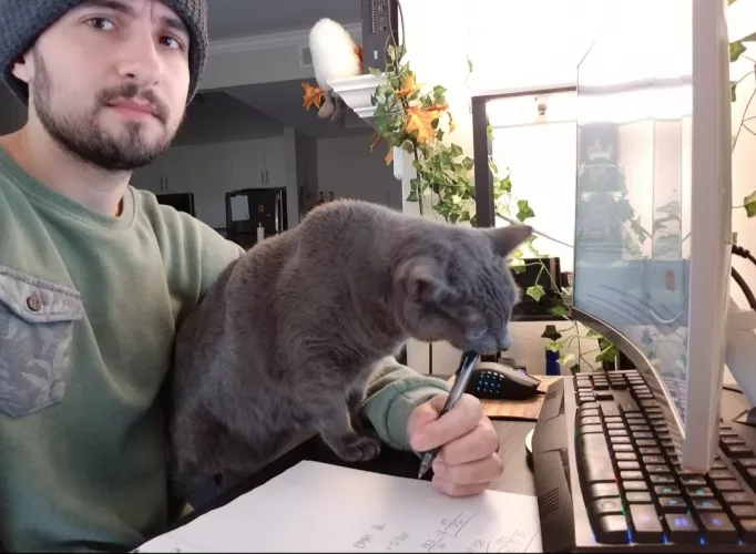 My cat is the worst classmate I could've asked for My cat is the worst classmate I could've asked for