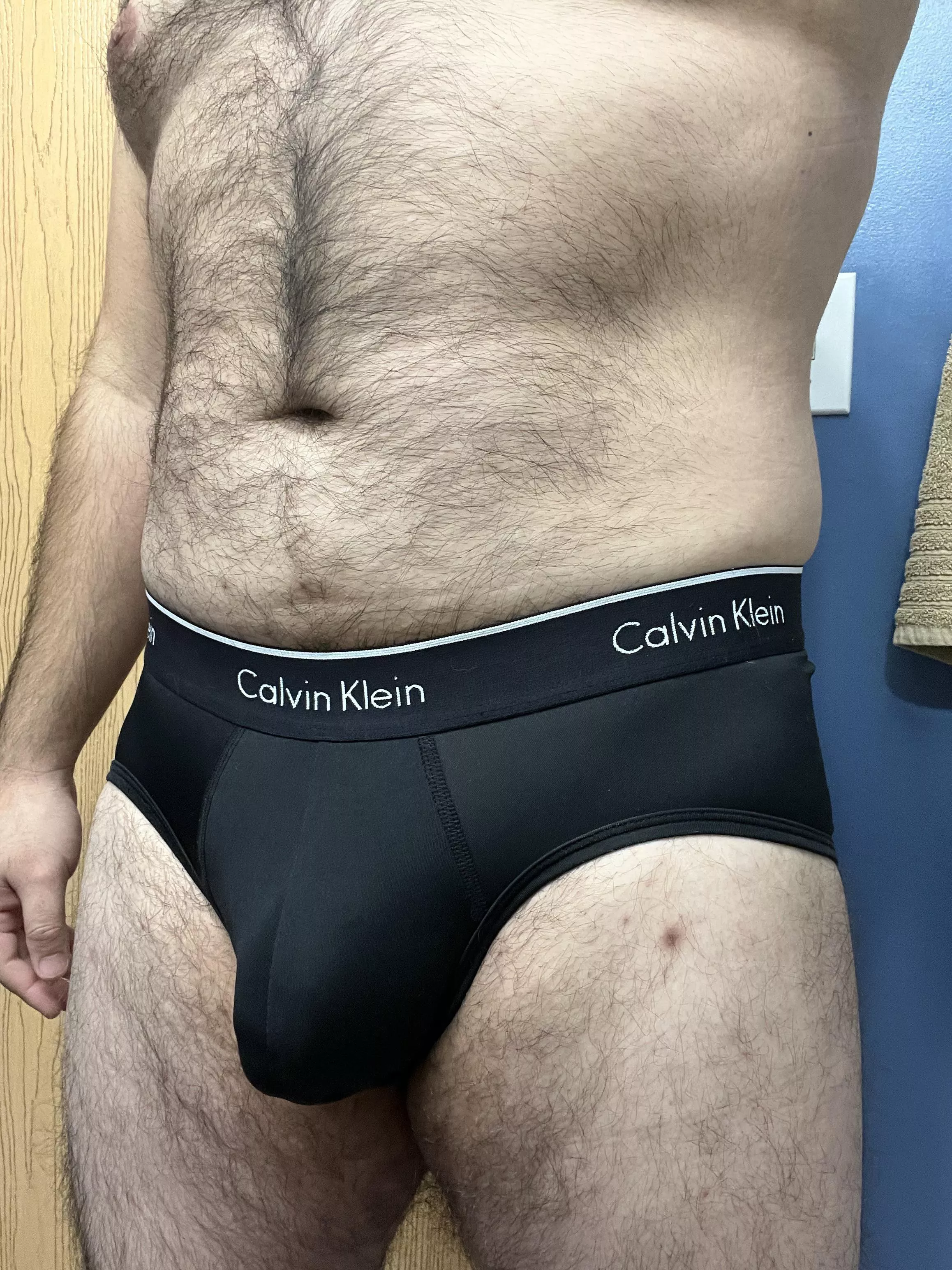 My Christmas Eve Briefs. Let’s see who gets to pull them down.