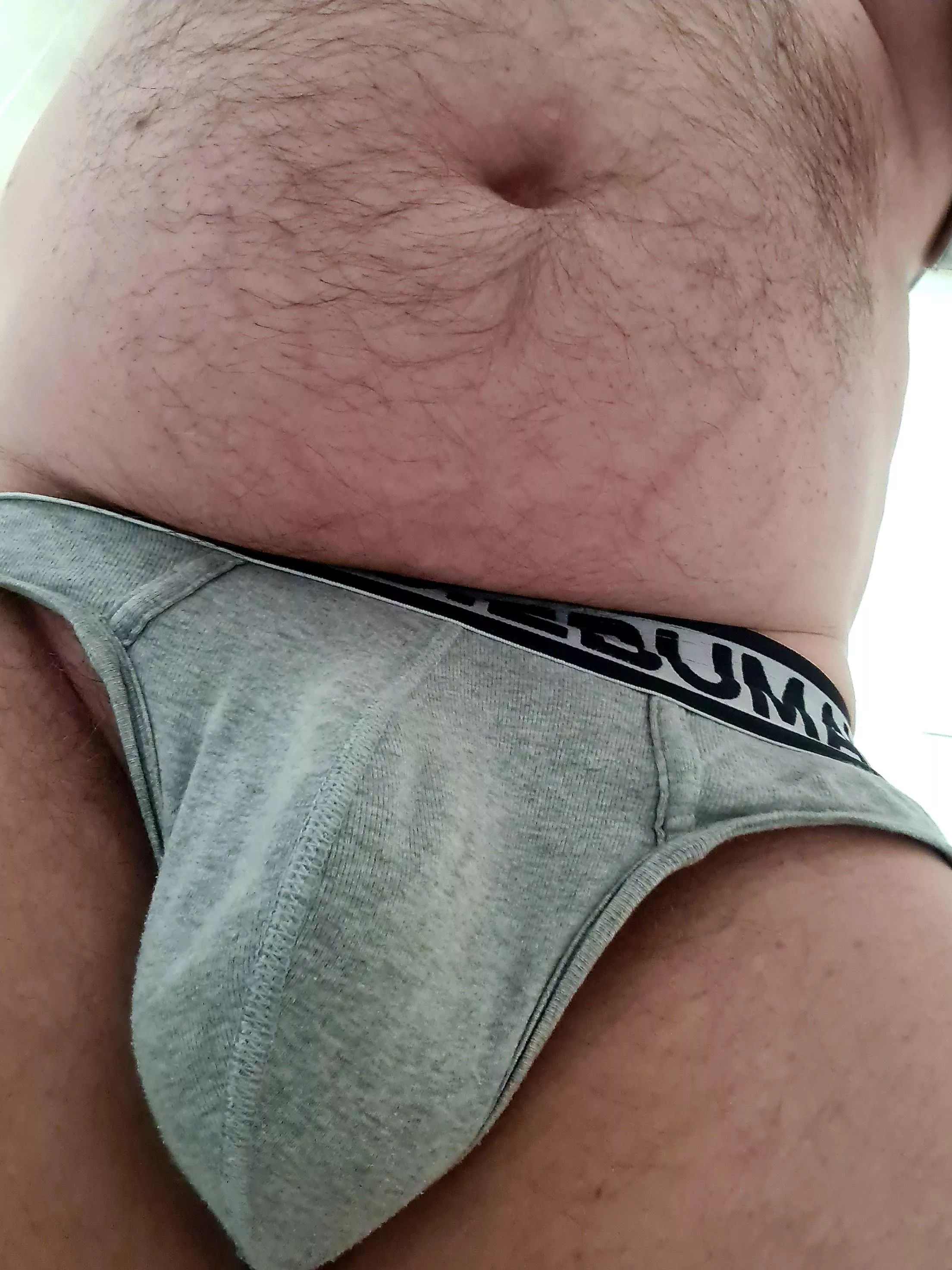 My cock and balls always flop out the side of these