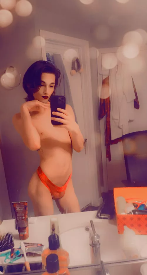 My coworkers donβt know I always have the sluttiest underwear in the office on ππ