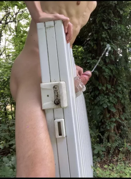 My curious neighbor screamed that he wants to join but I already shot my load π¦π¦π¦ #toolateπ