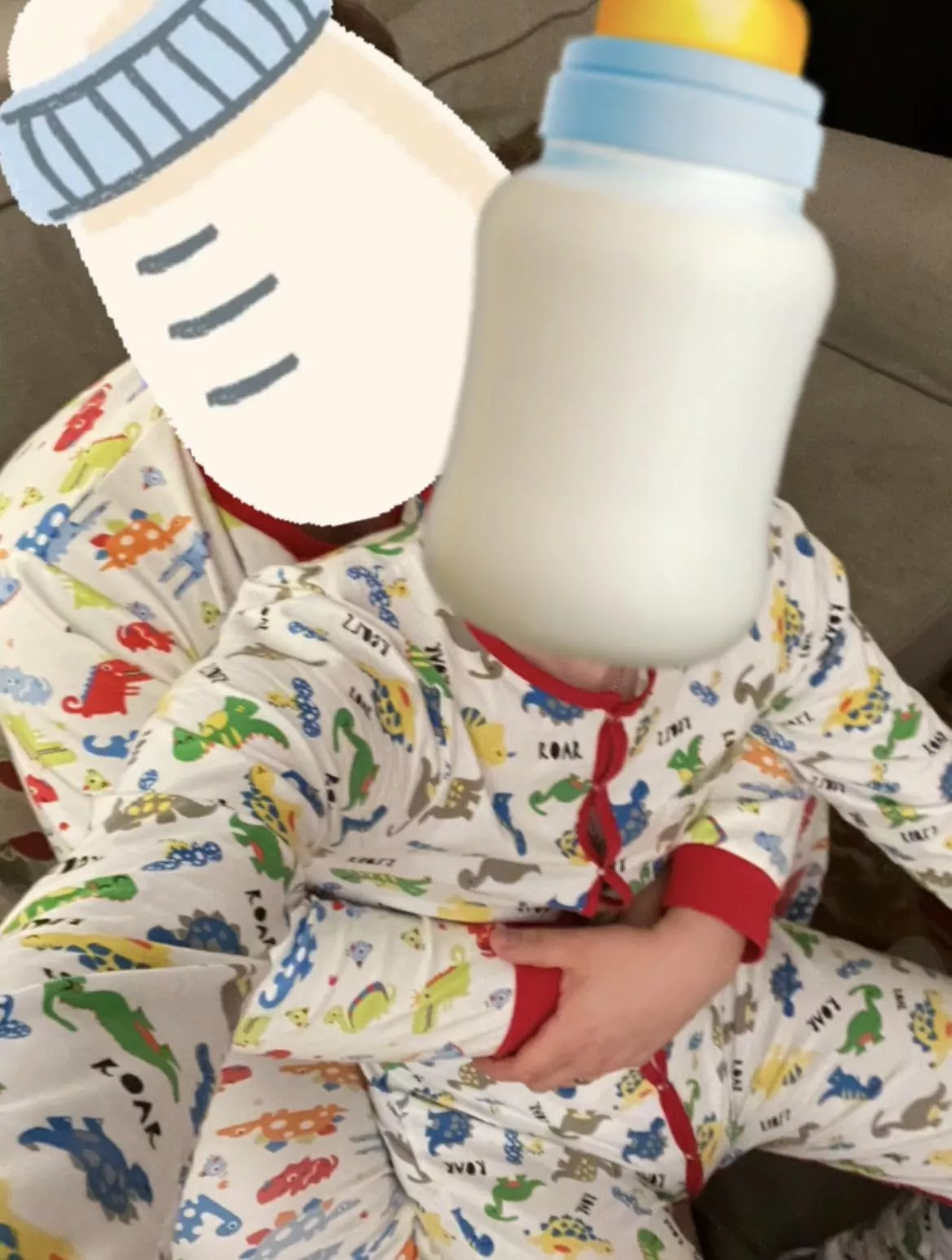 My Dada and I with dino jammies! 😊🦕🦖