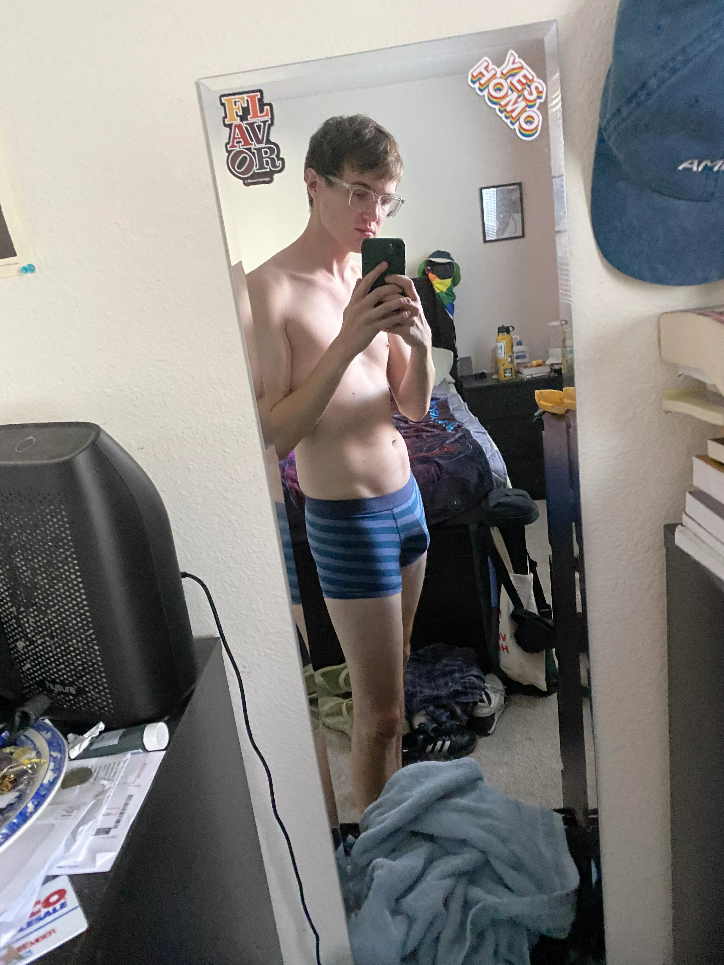 My dick and balls don’t fit as well in these underwear but they are cute!
