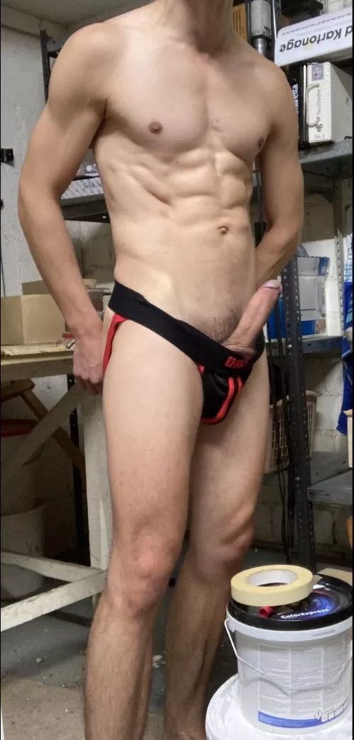 My dick is too big for the jockstrap. I am getting annoyed by all the looks in the locker room. π΅βπ« What shall I do? π