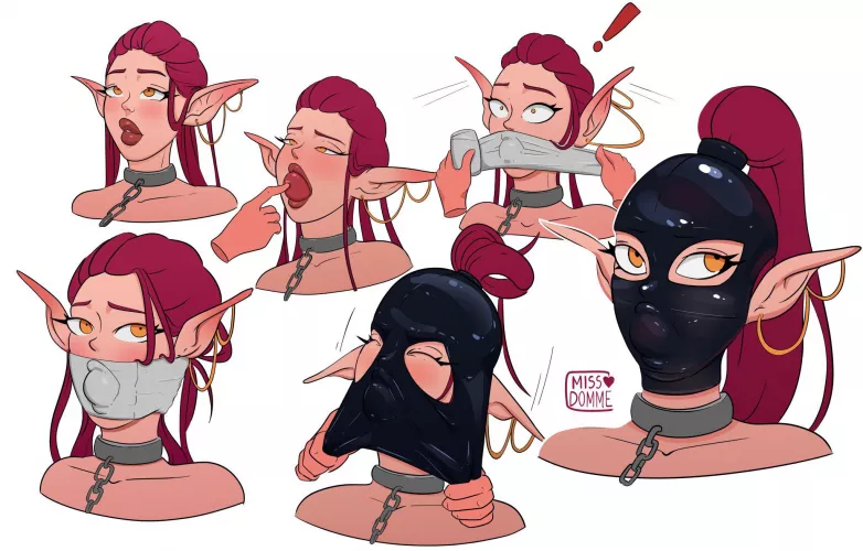 My elf gagged and hooded [OC]
