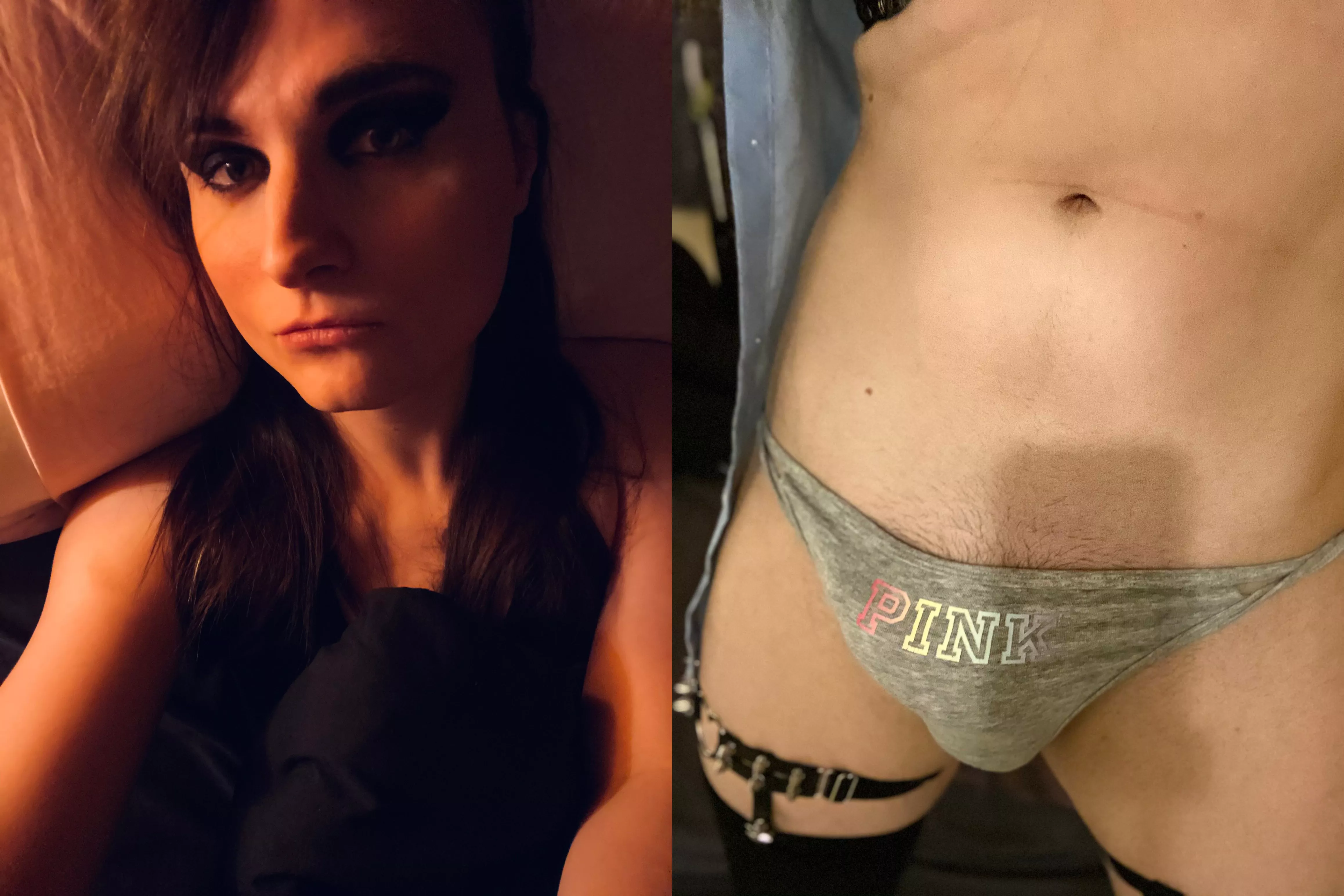 My face and my dick. Do you like seeing the impression of my dick in my panties? My face and my dick. Do you like seeing the impression of my dick in my panties?