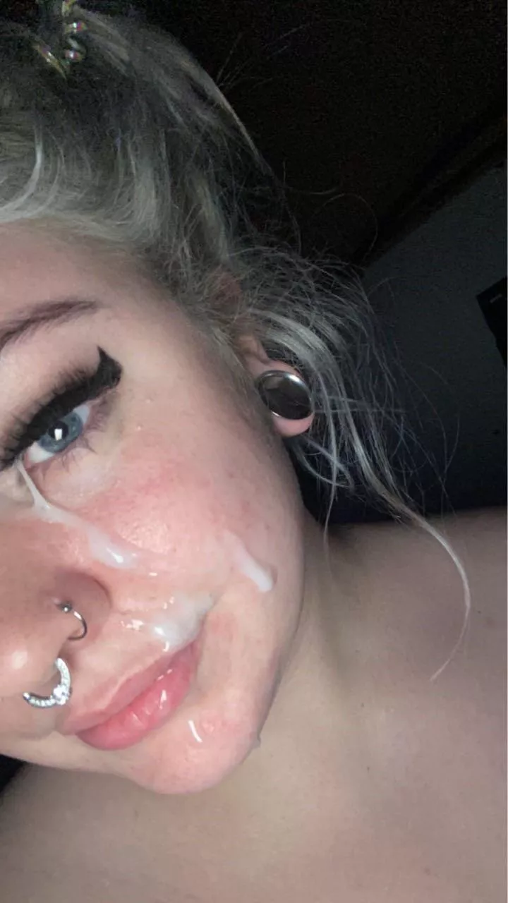 My face looks better with cum all over it My face looks better with cum all over it
