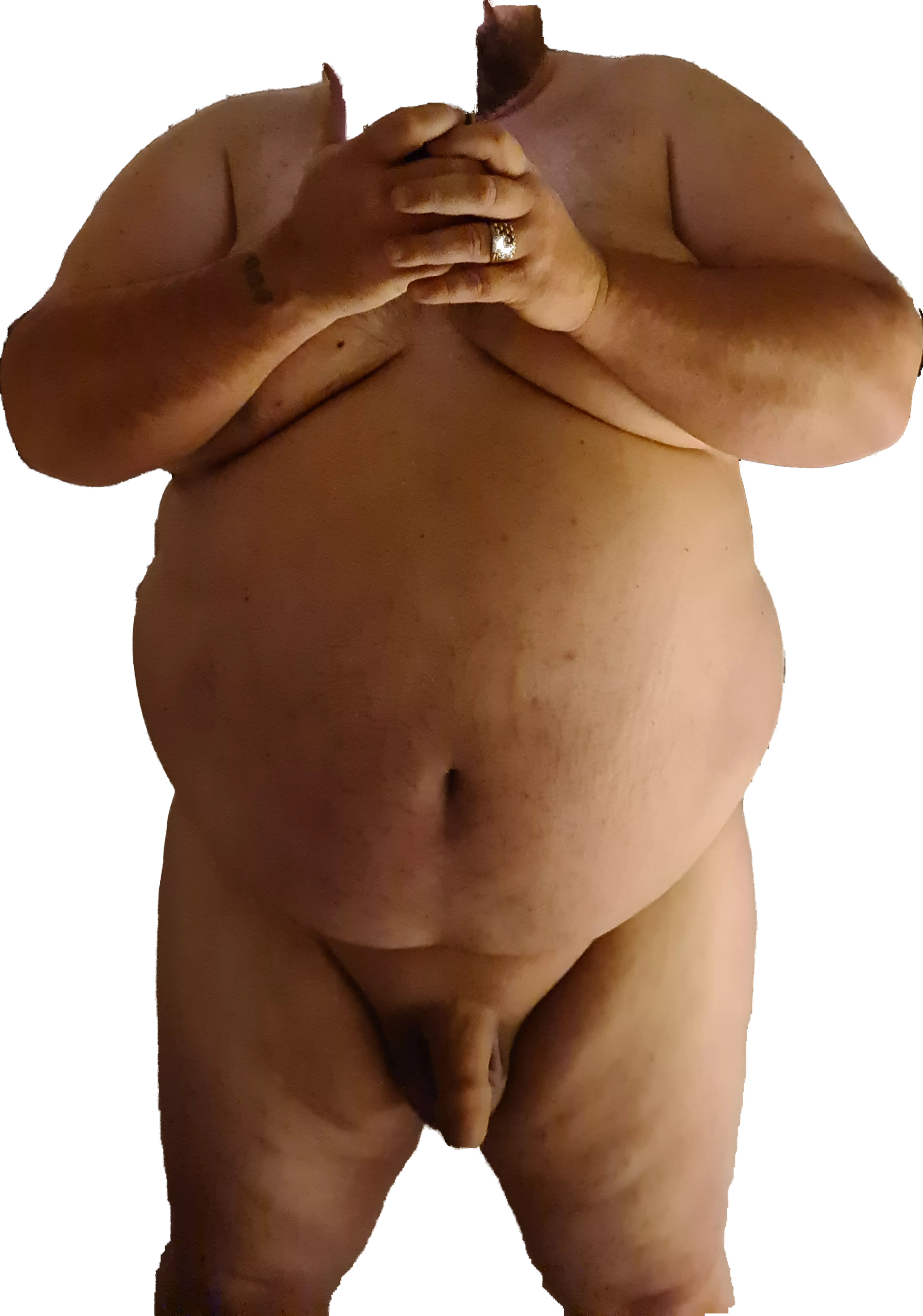 My fat belly an cock
