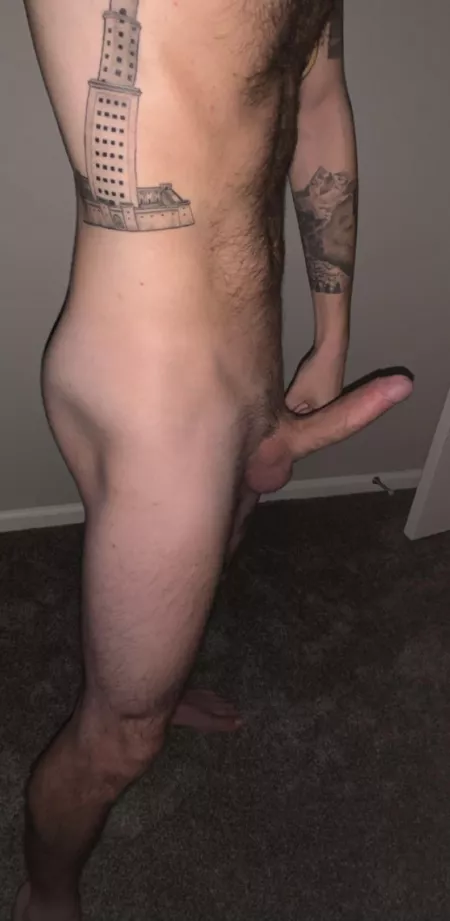 My fat cock is ready to make your holes gape My fat cock is ready to make your holes gape