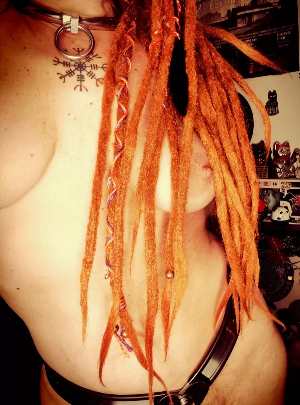 My fav collar, my fav belt and a sneaky nipple over my dreads! My fav collar, my fav belt and a sneaky nipple over my dreads!