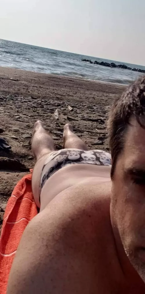 My favorite swim brief. Brave person skull swim brief.