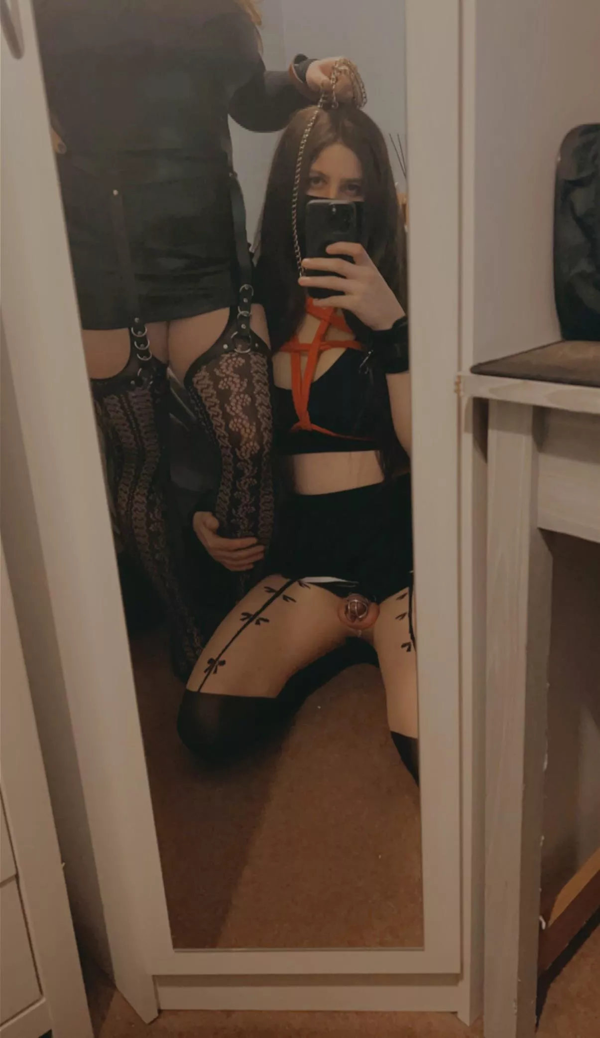 My gf said it’s staying locked until I learn to be a good girl 🥺