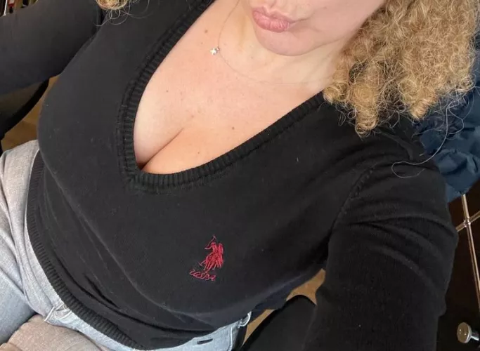 My gf sent it from office. Do you like her boobs?