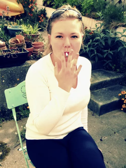 My girlfriend filling her lungs. Do you think she likes it or she needs it?