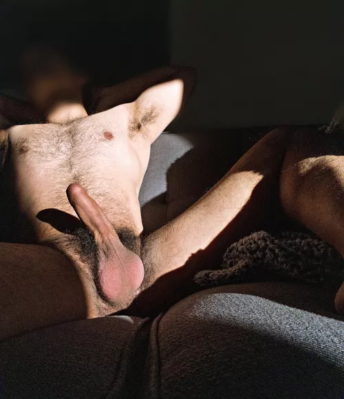 My hairy self relaxing on the couch