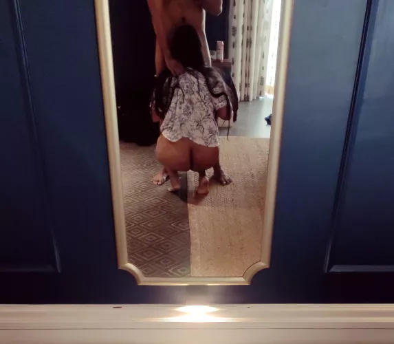 My hands are busy, Can someone spank her ass on my behalf?