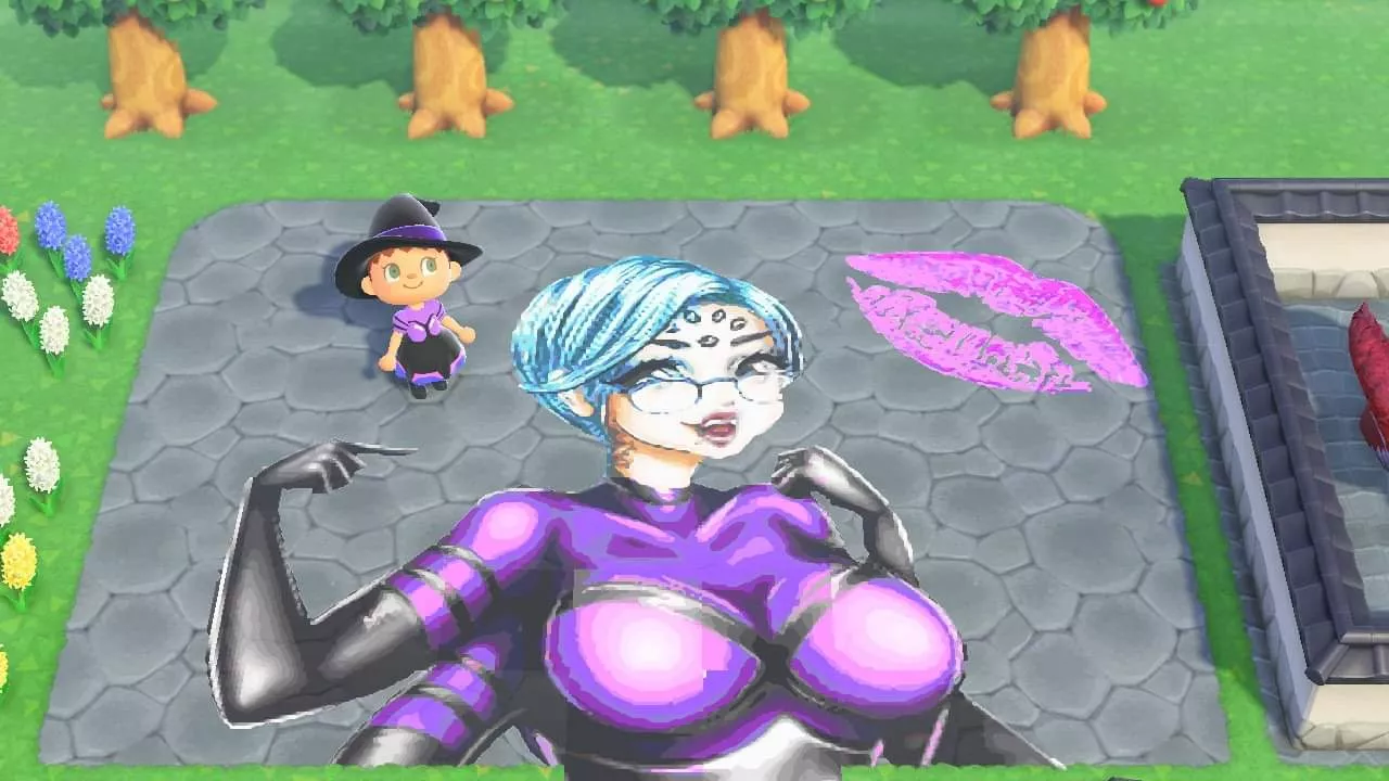 My island has sexy-Spidergirl appeal. 32 tiles and one custom outfit later.. My island has sexy-Spidergirl appeal. 32 tiles and one custom outfit later..