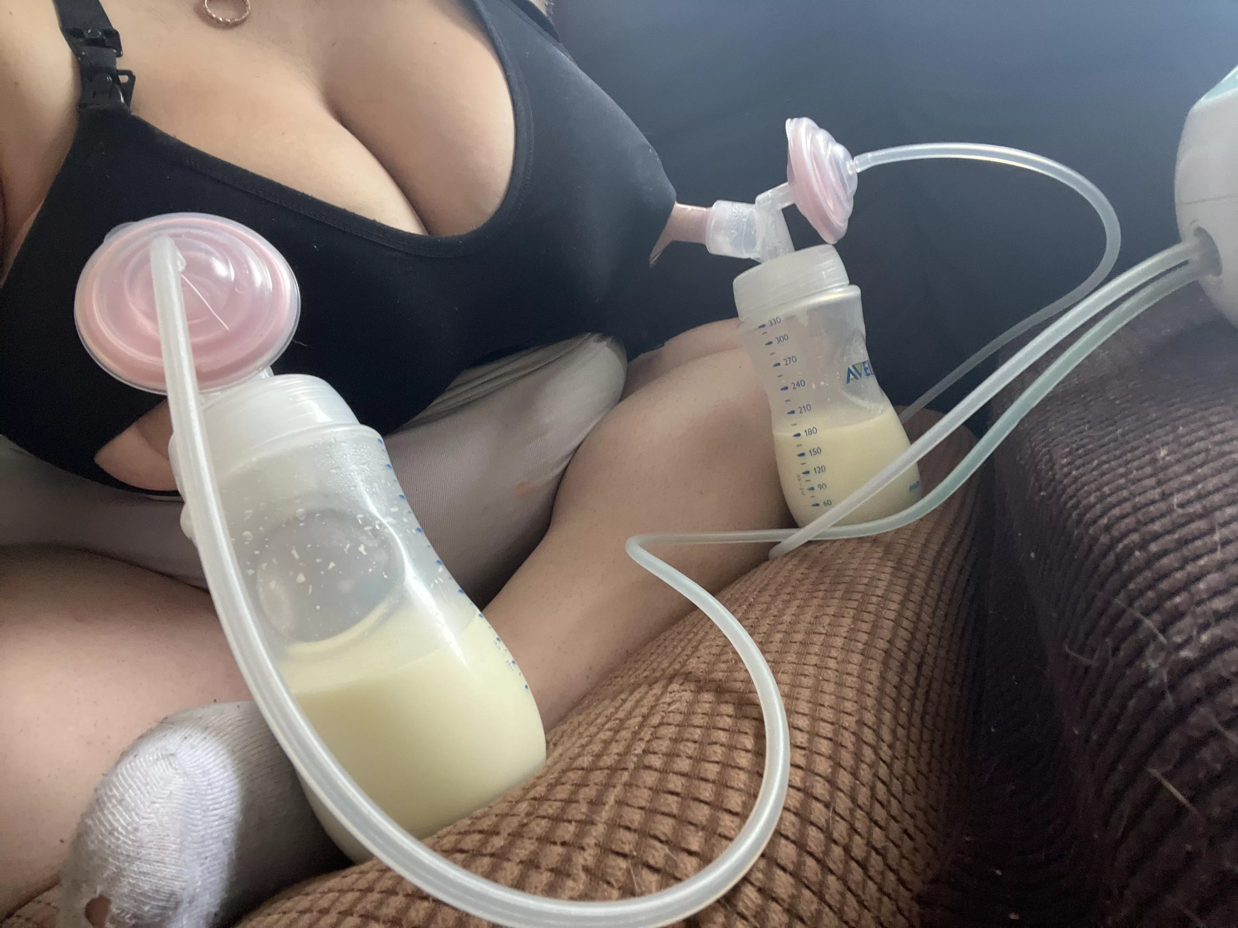 My left side is clogged so we’re pumping allll day