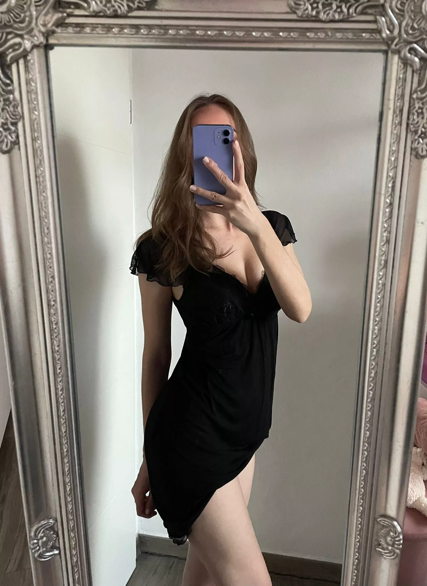 My new nightgown 😇 wanna take it off me?