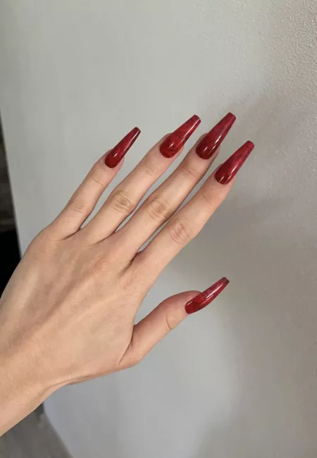 my new red nailsπβ€οΈβπ₯