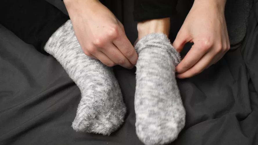 My new socks I got for Christmas are so comfy 🖤