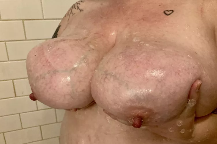 My nipples always get hard when I soap them up