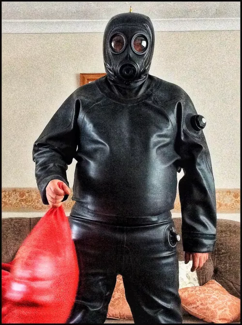My other Viking Drysuit, with modded Avon S10 inflatable hood.