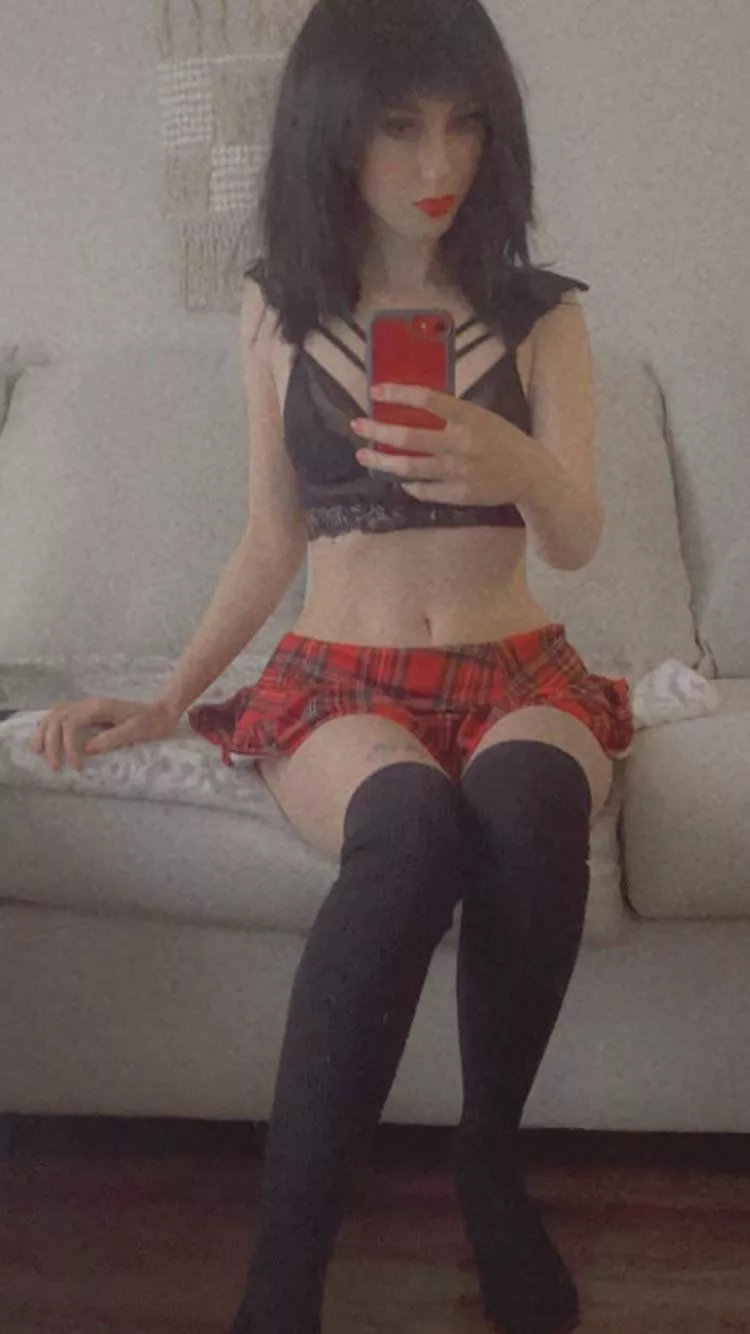 My school girl skirt I put on after class ;) My school girl skirt I put on after class ;)