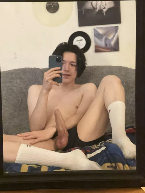 My semi hard cock