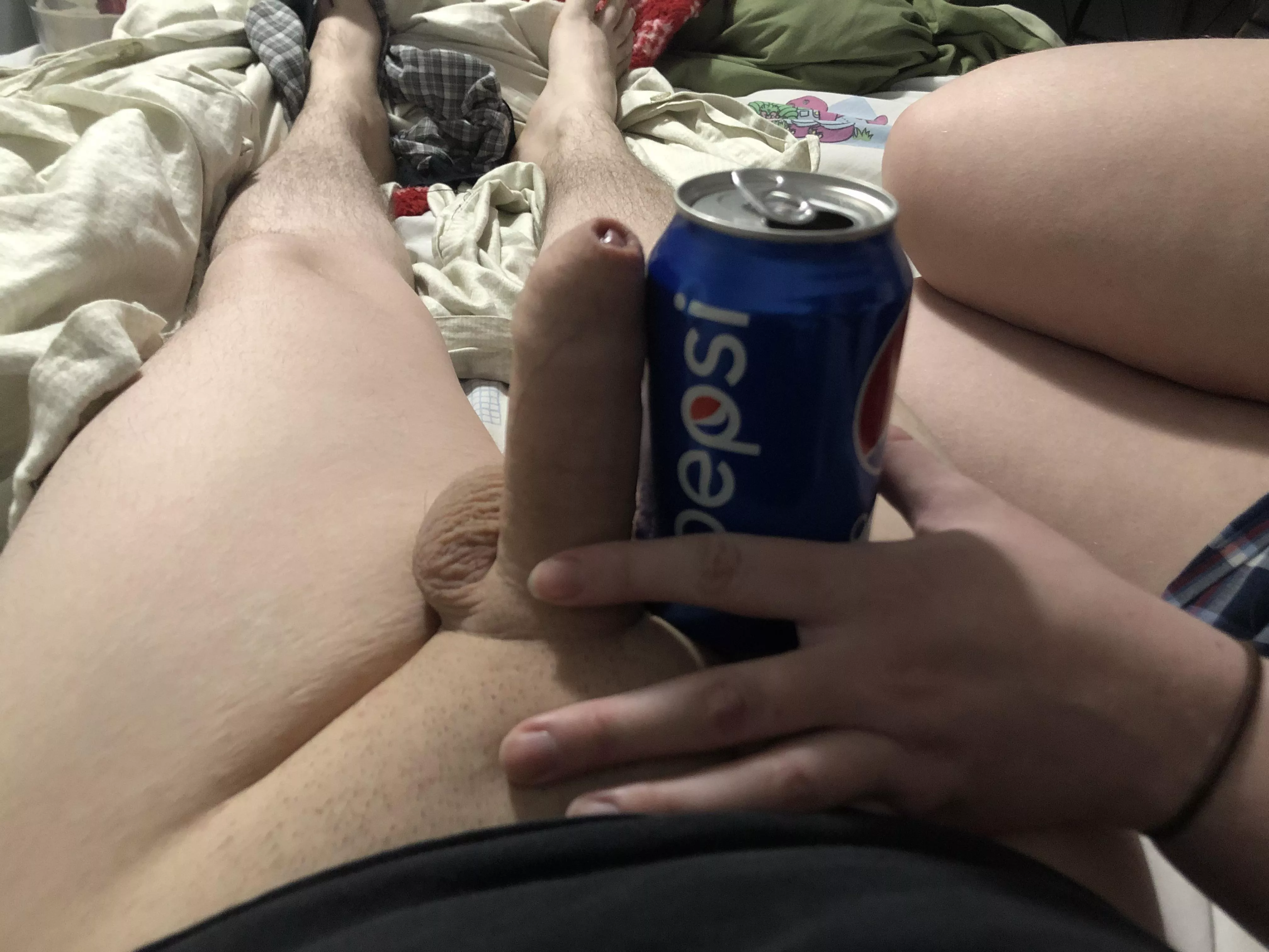 My sissy boyfriend’s dick is barely as big as this Pepsi can :( My sissy boyfriend’s dick is barely as big as this Pepsi can :(