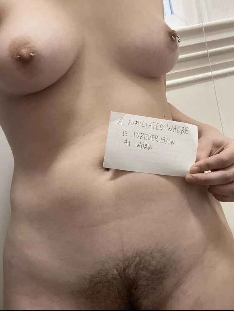My slave getting humiliated at work. What a pathetic cunt to ruin!