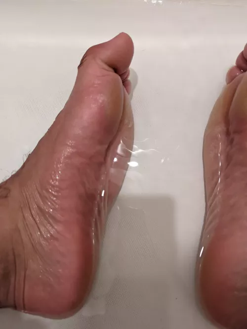 My soaked feet