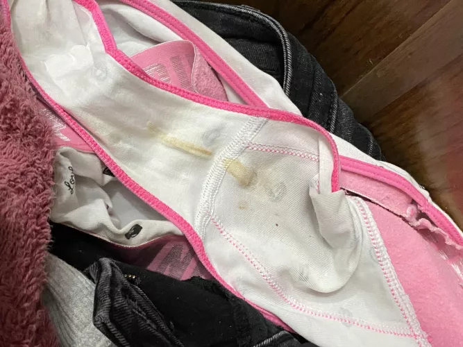 My super shy gfs, she would freak out if she knew I was into her panties, very clean pussy scented 🤤 My super shy gfs, she would freak out if she knew I was into her panties, very clean pussy scented 🤤