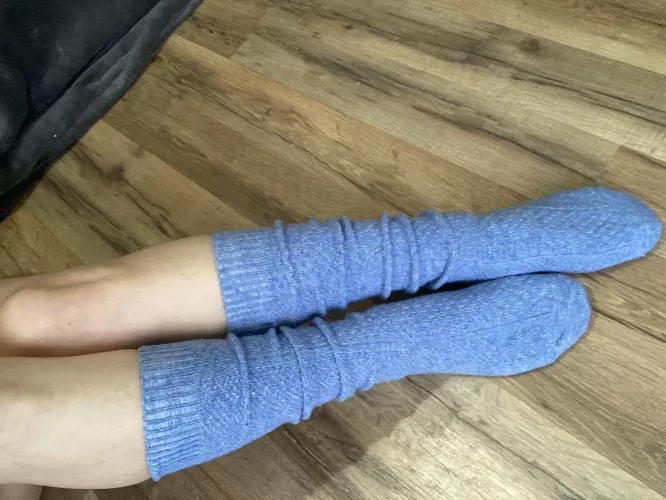 My thick Blue socks π