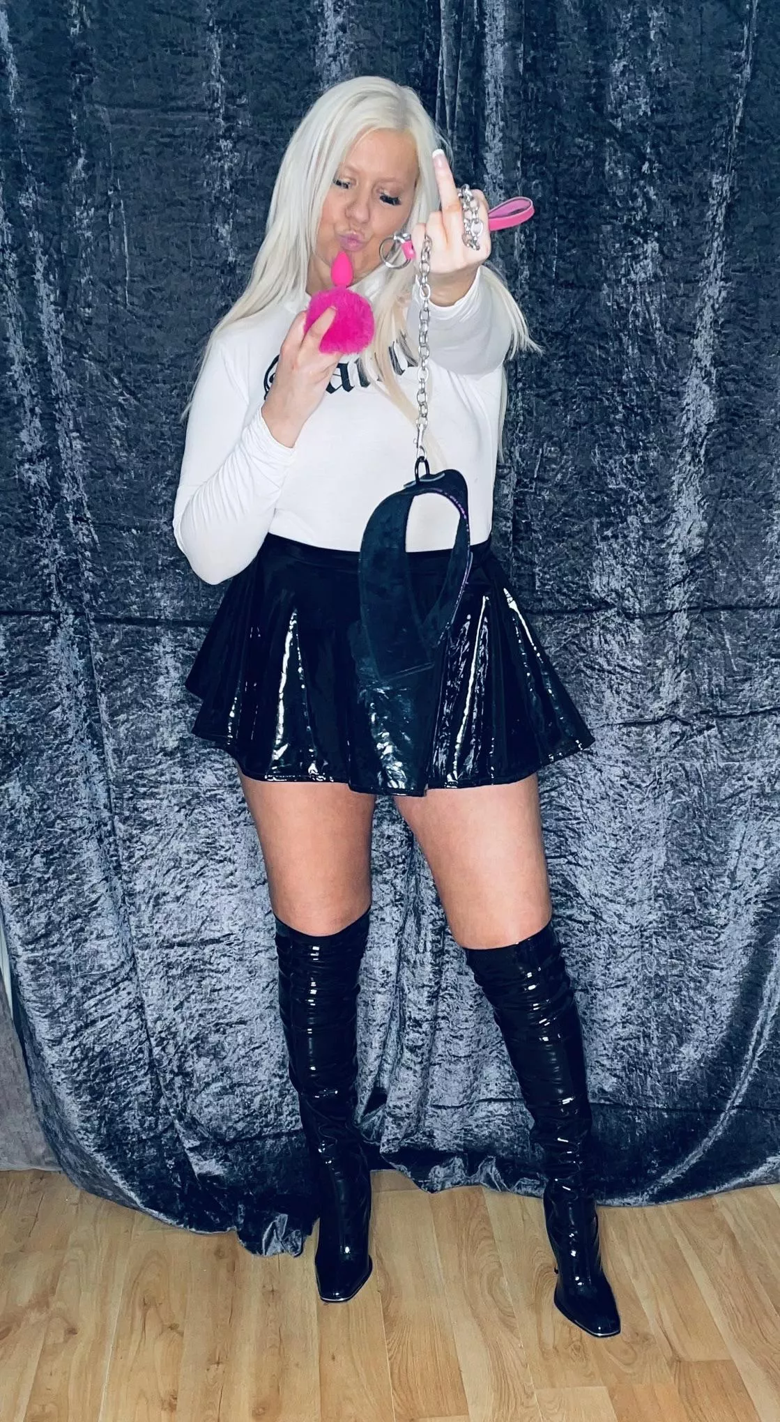 My top might say Saint but the question is are you a Sissy Sinner, bend over and let’s find out