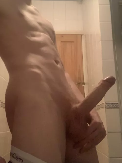 My uncut cock๐