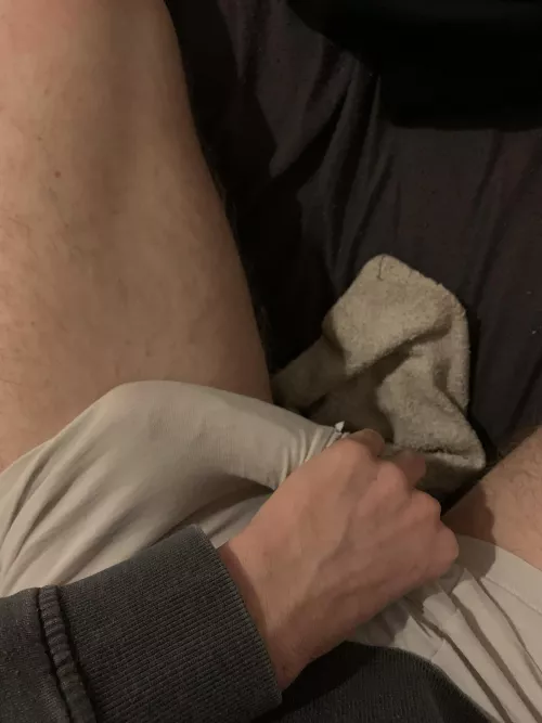 My veiny teen cock outline