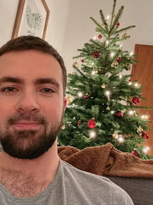 My very first own Christmas tree. A friend told me the decoration looks boring π My very first own Christmas tree. A friend told me the decoration looks boring π