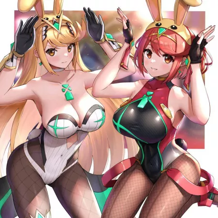 Mythra & Pyra bunny suits Mythra & Pyra bunny suits