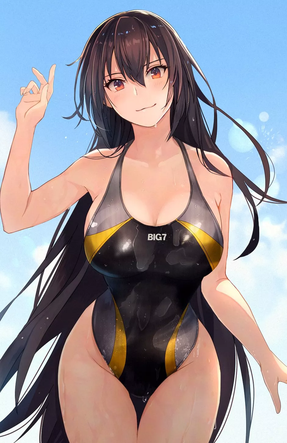 Nagato Swimsuit Still Wet (Kasumi) [Kantai Collection]