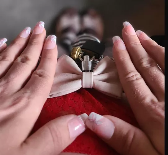 Nails done, clit locked 🥰 Nails done, clit locked 🥰