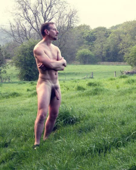 “Naked in the field” …