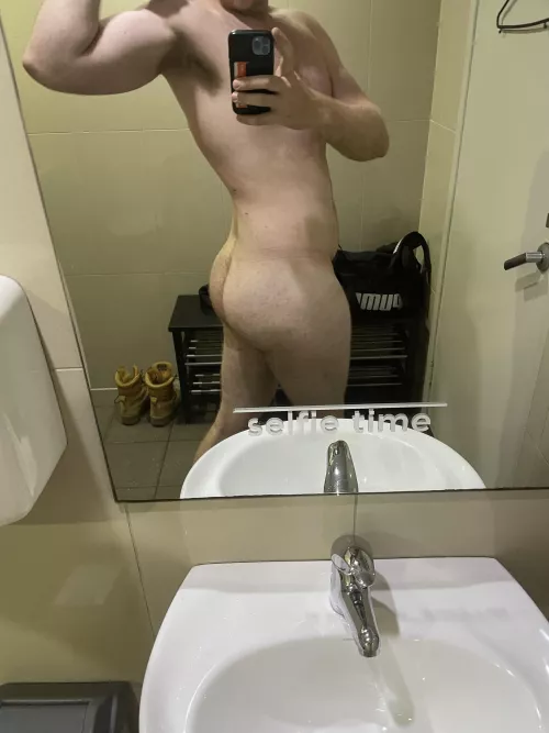 Naked in the gym bathroom π€«